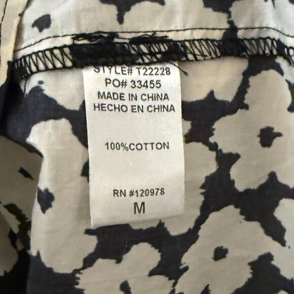 Entro Floral Contrast Ric Rac Layered Ruffle Sleeve Blouse Medium - Picture 5 of 5